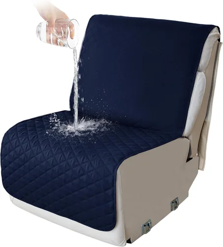 Vista 65 de HDCAXKJ Fundas impermeables 100% impermeables para sofá reclinable en forma de L, lavable, acolchada y suave para perros y mascotas, 1 funda de Negro