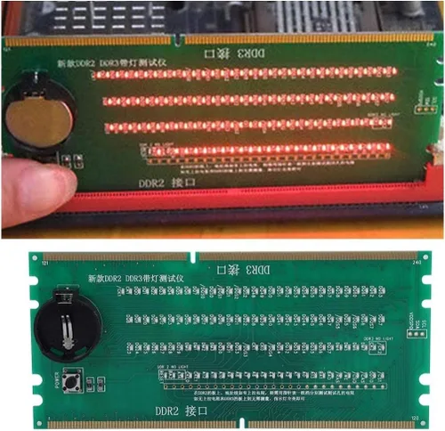 Vista 2 de VBESTLIFE - Tarjeta base de escritorio para PC, DDR 2/DDR 3 RAM con ranura de memoria RAM con luz LED