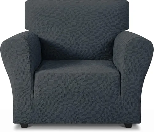 Vista 27 de ZNSAYOTX 1 Funda de silla Jacquard para sala de estar, funda de silla de alta elasticidad con brazos, antideslizante, apta para mascotas, funda