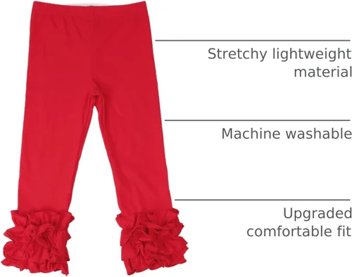 Vista 71 de HOOLCHEAN Leggings de algodón con volantes para bebés y niñas pequeñas