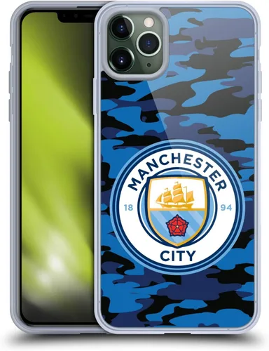 Vista 53 de Head Case Designs Funda de gel con licencia oficial del Manchester City Man City FC Blue Moon Badge Camou [protección de grado militar] compatible