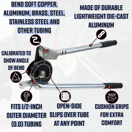 Vista 2 de Imperial Tool 364FHA08 - Doblador de tubo tipo palanca para tubos de 1/2" de diámetro exterior
