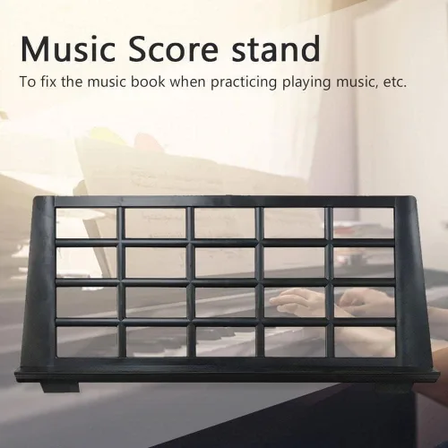 Vista 3 de Soporte de partitura de música para teclado negro, piezas de instrumentos musicales, soporte de órgano adecuado portátil T6H6 para soportes