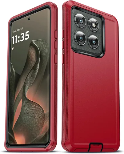Vista 10 de LeYi Funda para Motorola Edge-2022: 【No es compatible con Edge Plus】 Funda resistente 3 en 1, funda resistente 3 en 1, grado militar, a prueba