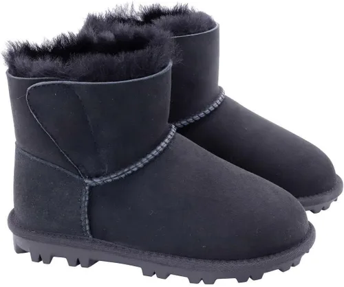 Vista 3 de Botas de piel de oveja para mujer (9, negro, numéric_9), Negro
