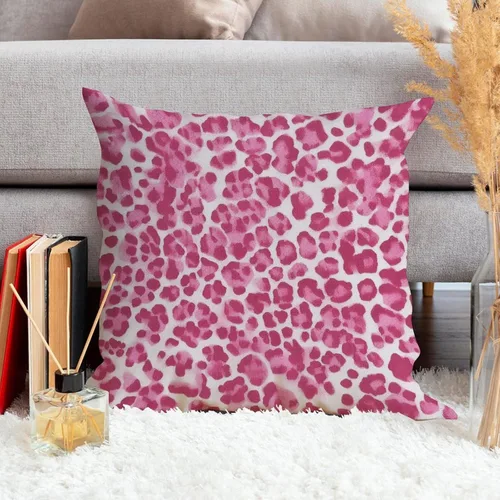 Vista 4 de ArogGeld Fundas de cojín con estampado de guepardo rosa intenso, funda de cojín de doble cara con cremallera para sofá de oficina, silla de A-16