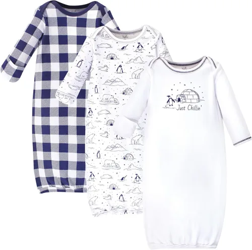 Vista 24 de Touched by Nature - Camisones unisex de algodón orgánico para bebé