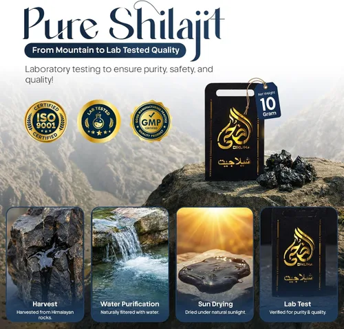 Vista 6 de Resina Shilajit pura del Himalaya de 0.35 oz – Shilajit de grado dorado con más de 85 minerales y ácido fúlvico Shilajit puro probado