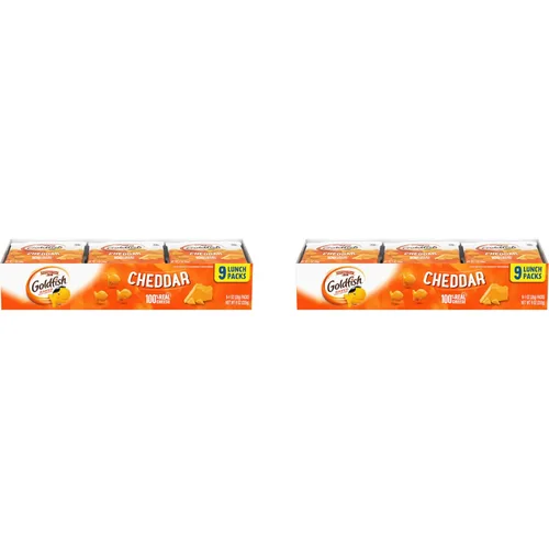 Vista 14 de Goldfish Colors Cheddar Crackers, paquete de aperitivos, 0.9 onzas, bandeja de paquete múltiple de 9 CT