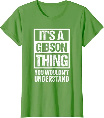 Vista 58 de It's A Gibson Thing You would Not Understand - Camiseta con nombre familiar, Negro, S