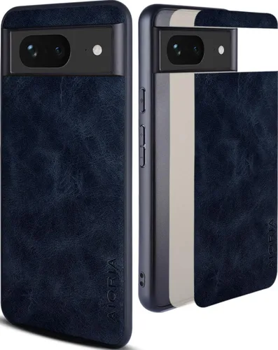 Vista 9 de Funda para Google Pixel 8, funda de cuero premium con diseño retro para Google Pixel 8 5G (marrón)