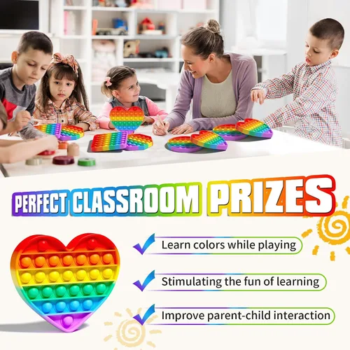Vista 4 de Paquete de 4 juguetes para la ansiedad, paquete de juguetes sensoriales para fiestas para niños y adultos, juguetes sensoriales a granel para niños