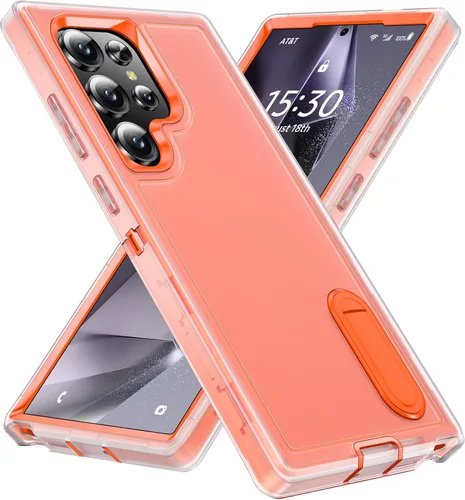 Vista 9 de BaHaHoues Funda con soporte integrado para Samsung Galaxy S22 5G de 6.1 pulgadas, a prueba de golpes, polvo y caídas, de grado militar