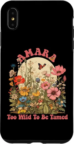 Vista 7 de iPhone 14 AMARA Name Cute Retro Girls Wildflower AMARA Name Case