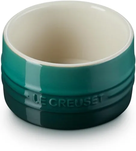 Vista 24 de Le Creuset - Ramequín redondo de cerámica de pared recta, 7 onzas, Oyster Ostra