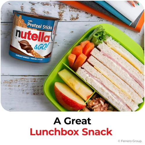 Vista 6 de Nutella & Go Kids Snacks para niños, crema de avellana, paquete de 40, 1.8 onzas