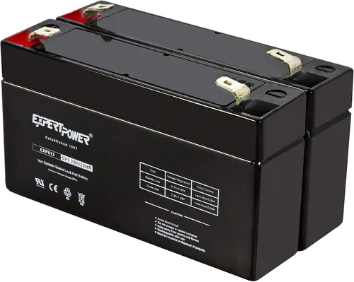 Vista 6 de Baterías selladas de ácido de plomo ExpertPower 6v 1.2 Ah, Negro