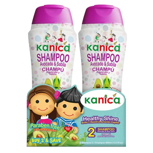 Vista 10 de KANICA Champú de aloe vera y aguacate sin parabenos, limpieza hidratante suave, fórmula natural nutritiva para el cuidado del cabello familiar