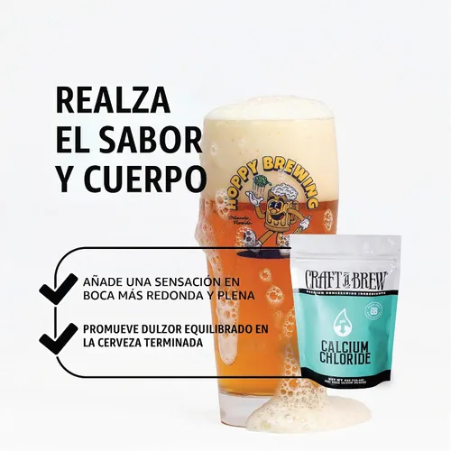 Vista 6 de Craft A Brew - Cloruro de calcio - Sal de elaboración primaria - Ingredientes de elaboración casera - 4oz