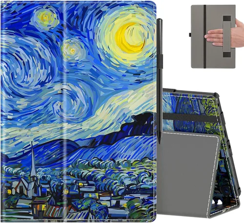 Vista 12 de COOWPS Funda para tableta Amazon Fire HD 10 (13ª/11ª generación, versión 2023/2021) de 10.1" – Funda plegable delgada con función de encendido