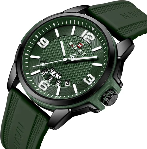 Vista 7 de NAVIFORCE Reloj impermeable para hombres, mujeres, niños y niñas, analógico, militar, deportivo, unisex, correa de silicona