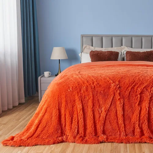 Vista 56 de GONAAP Manta de Tiro Difusa de Piel Sintética Negra Súper Suave Acogedora Felpa Difusa Peluda para Sofá Sillón Cama (Negro, Tiro(50"x60"))