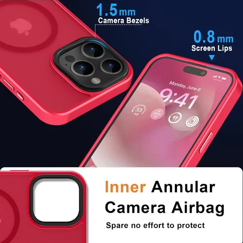 Vista 594 de MOCCA - Funda magnética resistente para iPhone XR de 6.1 pulgadas, compatible con MagSafe, funda con protección contra caídas de grado militar