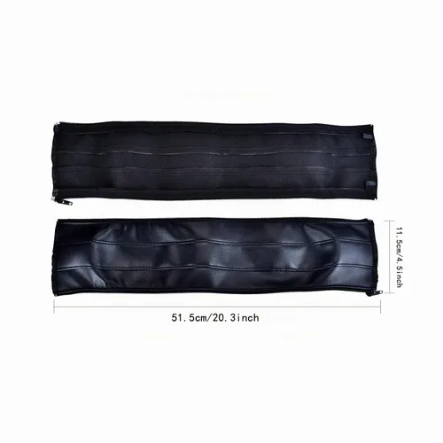 Vista 2 de Funda universal para manillar de cochecito – Funda de piel sintética para cochecitos de bebé, a prueba de polvo y agarre protector para cochecitos