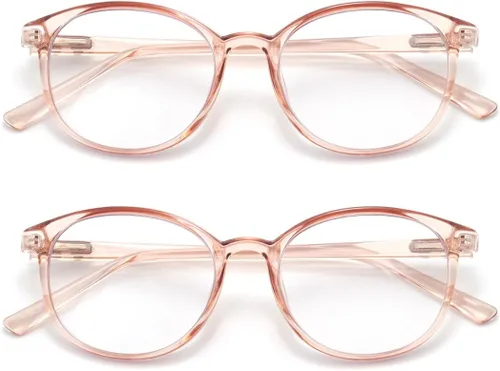 Vista 14 de Anteojos con bloqueo de luz azul redondos para mujeres y hombres, anteojos para computadora, anti fatiga ocular/UV/resplandor, anteojos