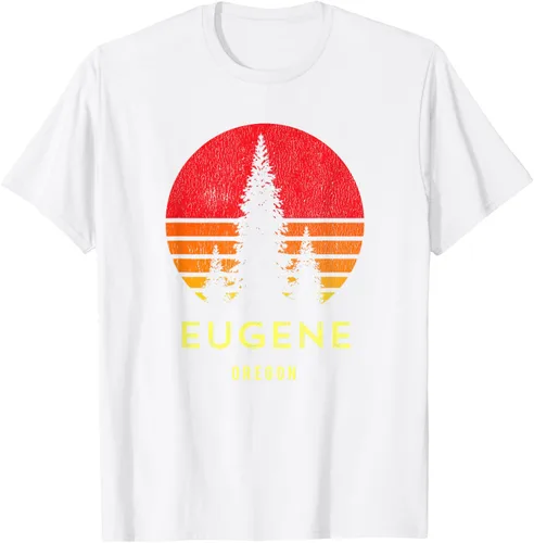 Vista 56 de Camiseta Eugene Oregon, Negro, S