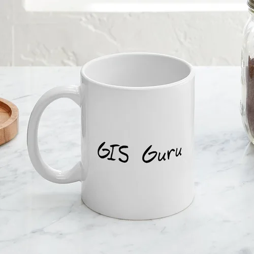 Vista 4 de CafePress GIS Guru - Taza de café de cerámica, taza de té, 11 onzas