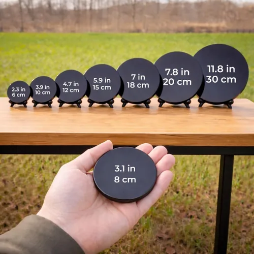 Vista 3 de Espejo rascador de obsidiana negra de 2.37 pulgadas con soporte, cristal curativo espiritual para brujería, meditación y adivinación de energía