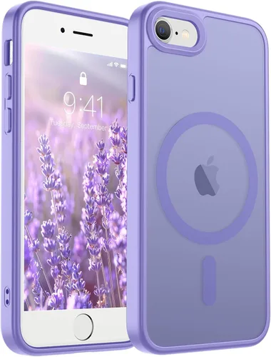 Vista 21 de SUPFINE Funda magnética para iPhone SE 2022 (3ª)/2020 (2ª), iPhone 8 (compatible con MagSafe) (protección contra caídas de grado militar), funda