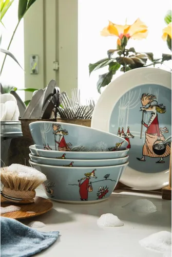 Vista 3 de Arabia Moomin Plate 7.48in Fillyjonk, Gris