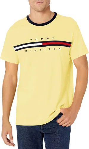 Vista 32 de Tommy Hilfiger Mens Short Sleeve Tino T-Shirt Manzana roja