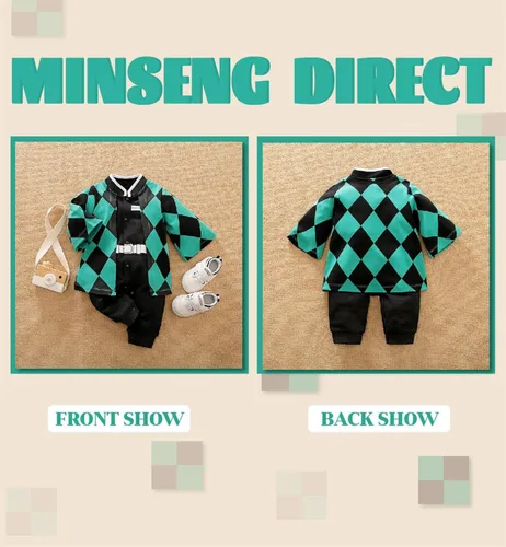 Vista 2 de Disfraz de bebé niño ropa de anime para recién nacido cosplay Demon Slayer