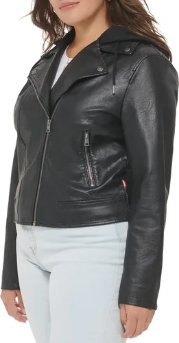 Vista 5 de Levi's Women's Faux Leather Classic Asymmetrical Motorcycle Jacket (Standard & Plus Sizes)