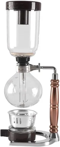 Vista 8 de JITEM Cafetera Syphon Cafetera de estilo japonés al vacío de vidrio sifón percoladores 3-5 tazas de vidrio de mesa de sifón cafetera para café o té