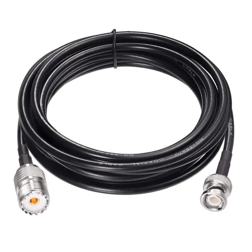 Vista 7 de Eightwood Adaptador de antena UHF hembra SO239 a macho BNC Cable puente RG58 de 1,6 pies para radio CB portátil, radio aficionado, radio ham