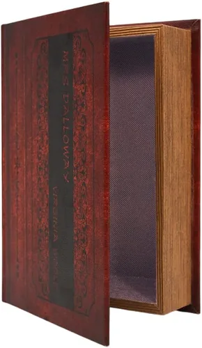Vista 8 de PACOLO Cajas de libros decorativas, cubierta de madera sintética para almacenamiento oculto de joyas, dinero y efectivo (Avión)