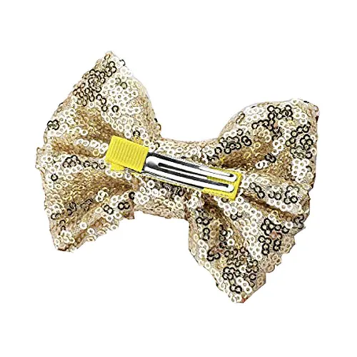 Vista 3 de Love Fairy Fashion Bow Horquilla Lentejuelas Pinza para el pelo Multicolor 0ptional para niños y mujeres (negro)