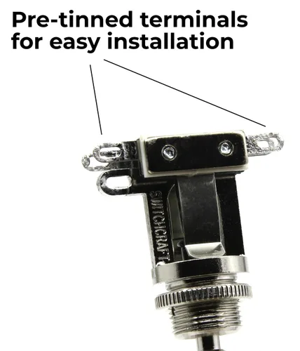 Vista 5 de Switchcraft - Interruptor de palanca de 3 vías, recto corto con punta de interruptor ámbar genuina para guitarras eléctricas Les Paul