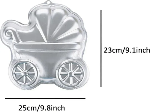 Vista 2 de Molde de aluminio 3D para hornear pastel de 10 pulgadas