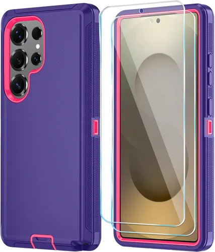 Vista 79 de ONOLA Funda compatible con Samsung Galaxy S24 Ultra con protector de pantalla HD, resistente a los golpes y a las caídas, funda de 3 capas