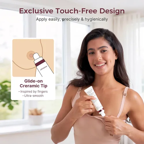 Vista 2 de Momcozy ComfortNip™ Crema de Pezones con Enfriamiento y Comodidad Sin Contacto, Crema para Pezones para Lactancia, Alivio Instantáneo, Fórmula a