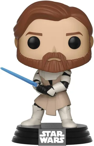 Vista 5 de Star Wars: Clone Wars - Obi Wan Kenobi Funko Pop! Figura de vinilo (incluye funda protectora compatible con Pop Box)