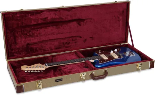 Vista 28 de Crossrock Estuche de madera para guitarra clásica de tamaño completo 4/4, diseño superior arqueado, interior de felpa, pestillos de metal Negro