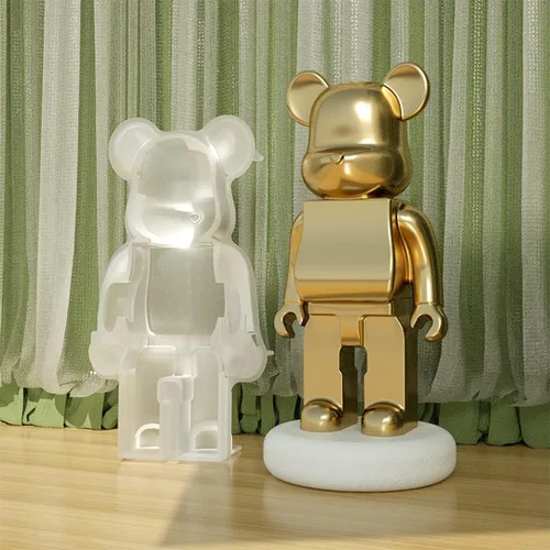 Vista 8 de 2 moldes de resina de oso de silicona 3D para velas de animales, molde de fundición de resina epoxi para llavero de bricolaje, jabón perfumado