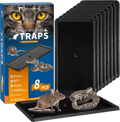 Vista 17 de LULUCATCH, trampas para ratones, 6 unidades de trampas grandes de pegamento para interiores para el hogar, tablas de pegamento a granel pre-cebadas