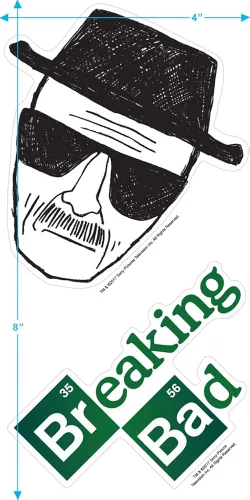 Vista 3 de Breaking Bad Heisenberg - Camiseta y pegatinas dibujadas a mano